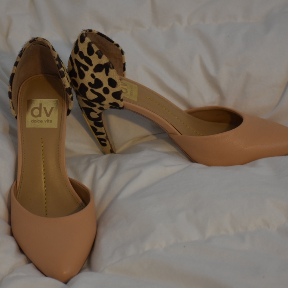 Dolca Vita Nude and Leopard Heels